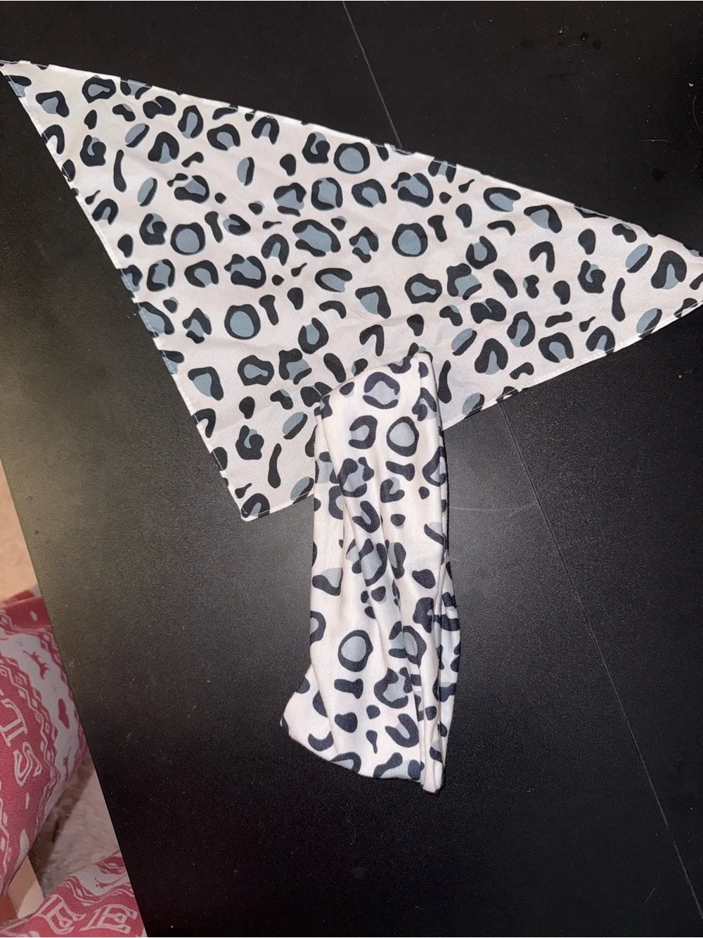 Leopard Print Matching pet bandana and mom headband and scrunchie
